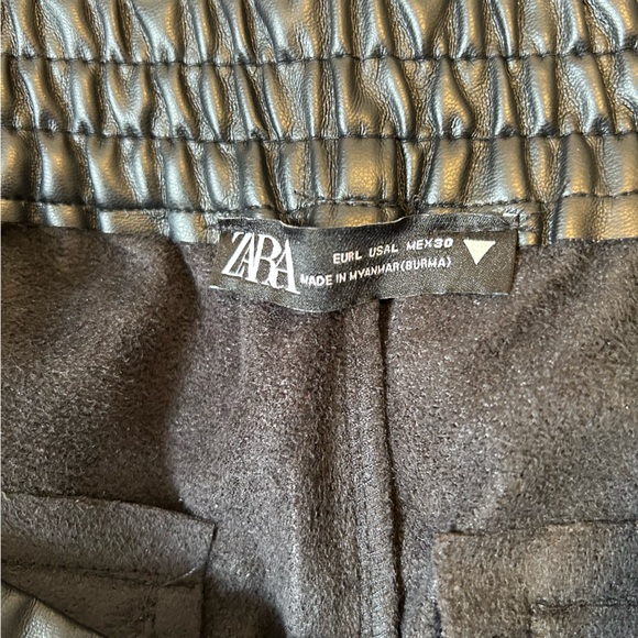 Zara Leather Cargo Pants - Picture 5 of 7